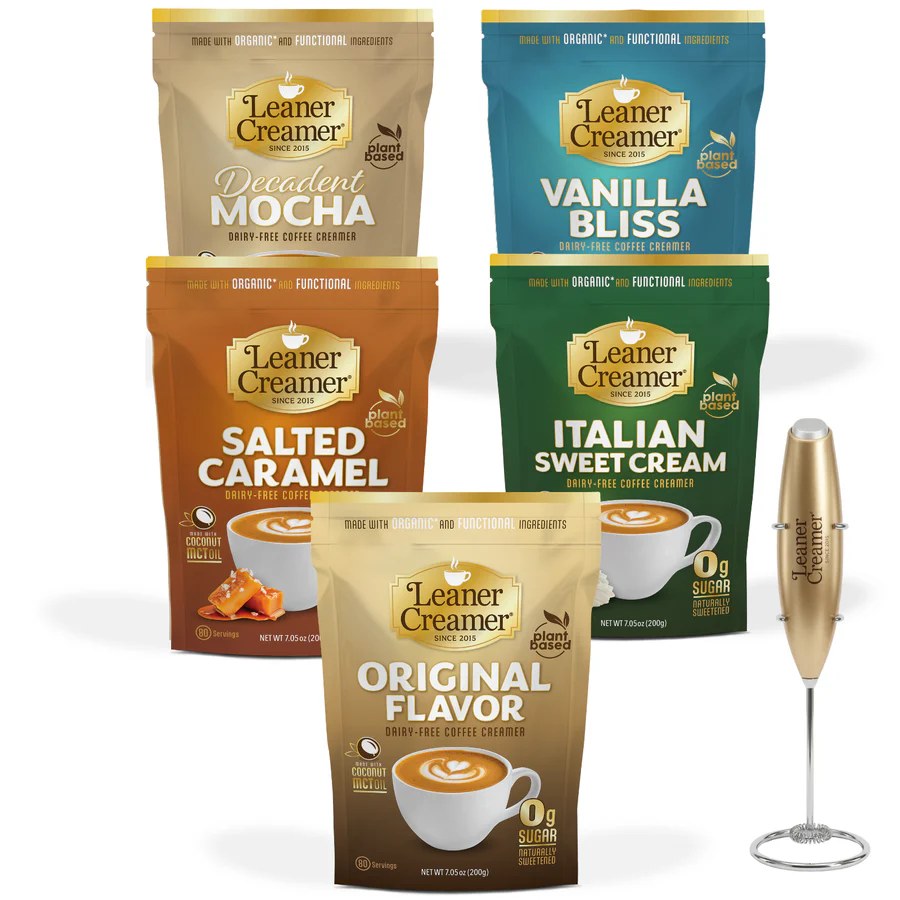 Leaner Creamer Starter Kit — all five flavors and free electric frother